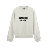 Natural Is Sexy Oversize Sweatshirt – Beyaz – ön görünüm