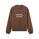 Natural Is Sexy Oversize Sweatshirt – Kahverengi – ön görünüm
