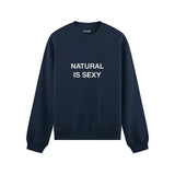 Natural Is Sexy Oversize Sweatshirt – Lacivert – ön görünüm