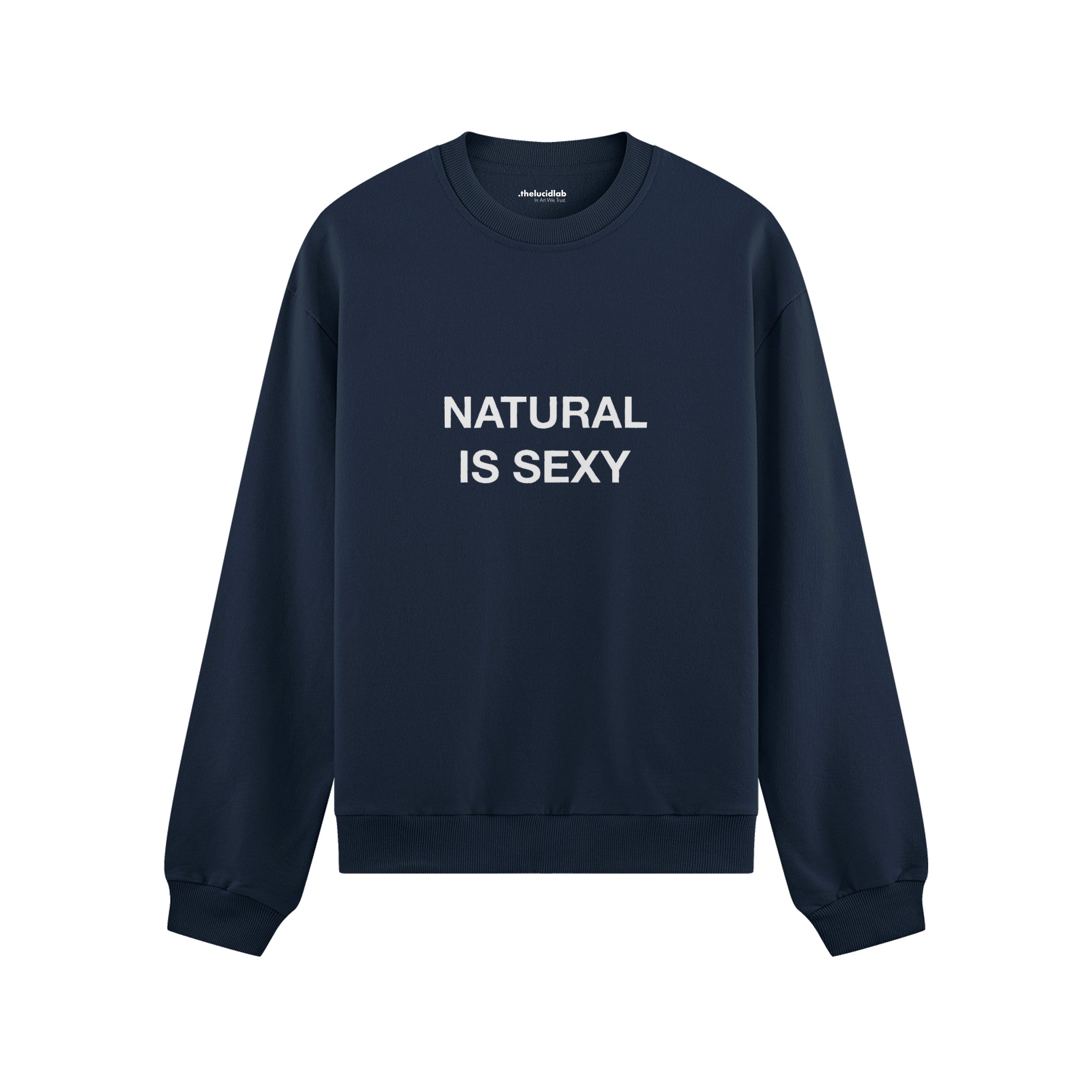 Natural Is Sexy Oversize Sweatshirt – Lacivert – ön görünüm