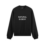 Natural Is Sexy Oversize Sweatshirt – Siyah – ön görünüm
