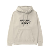 Natural Is Sexy Hoodie – Krem – ön görünüm