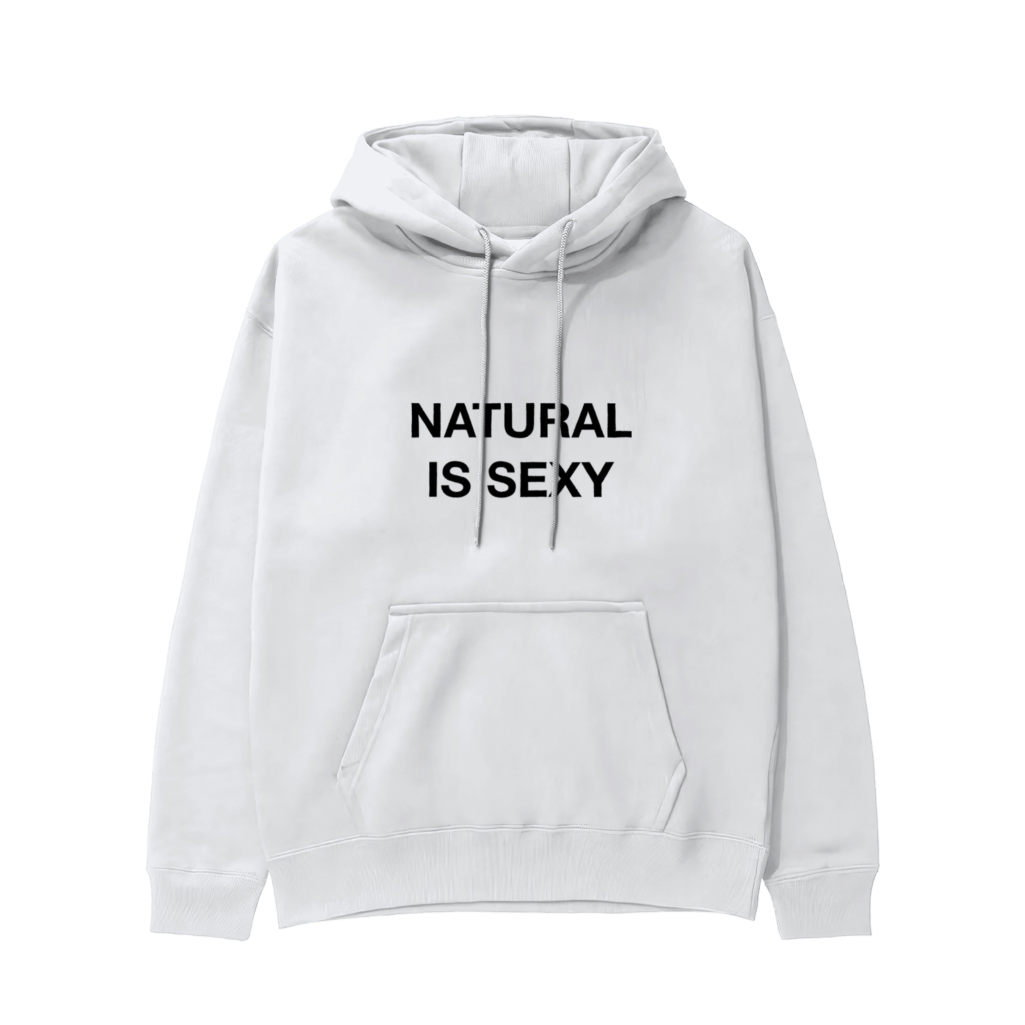 Natural Is Sexy Hoodie – Beyaz – ön görünüm