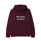 Natural Is Sexy Hoodie – Bordo – ön görünüm