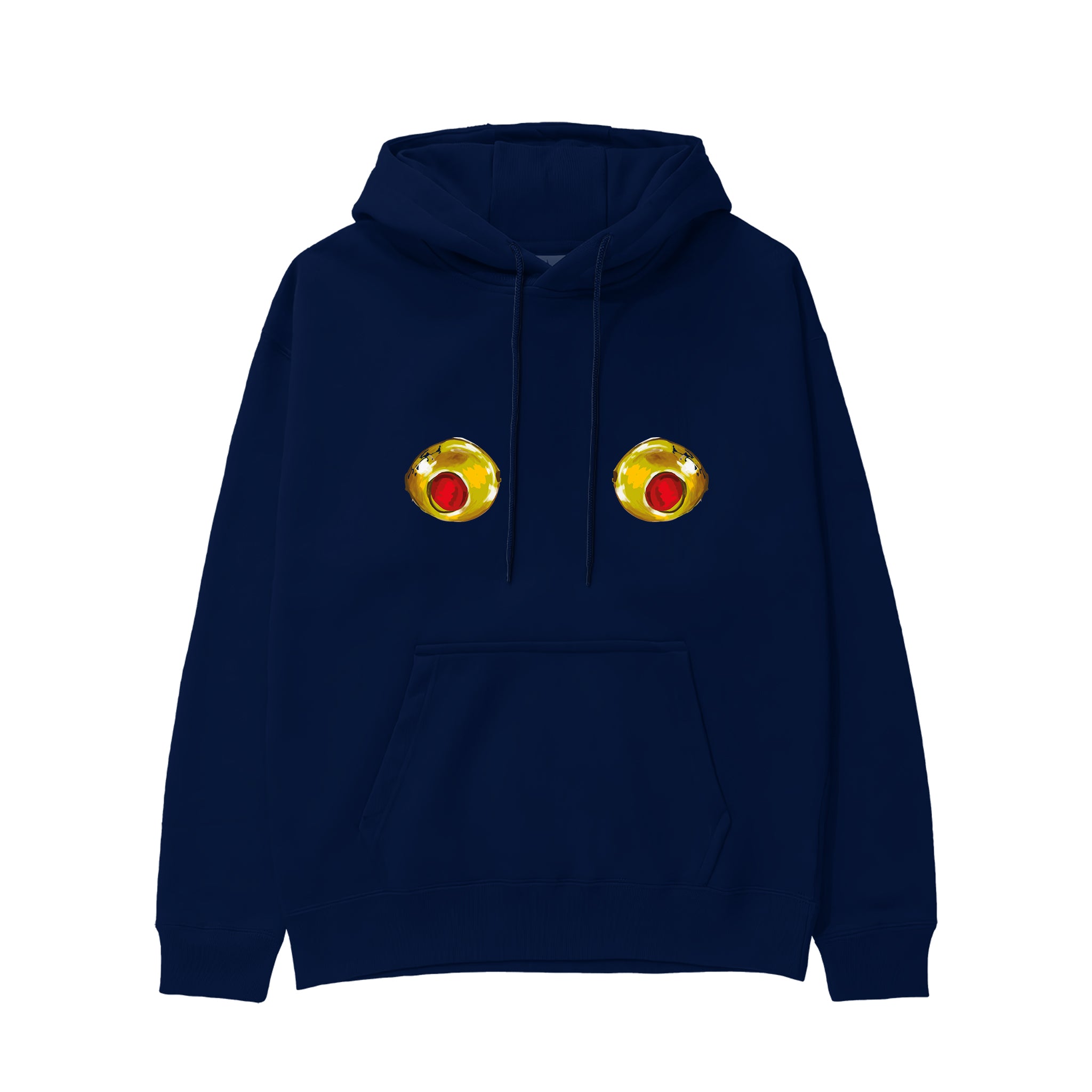 Nipples Hoodie - Lacivert - ön görünüm
