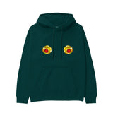 Nipples Hoodie - Koyu Yeşil - ön görünüm