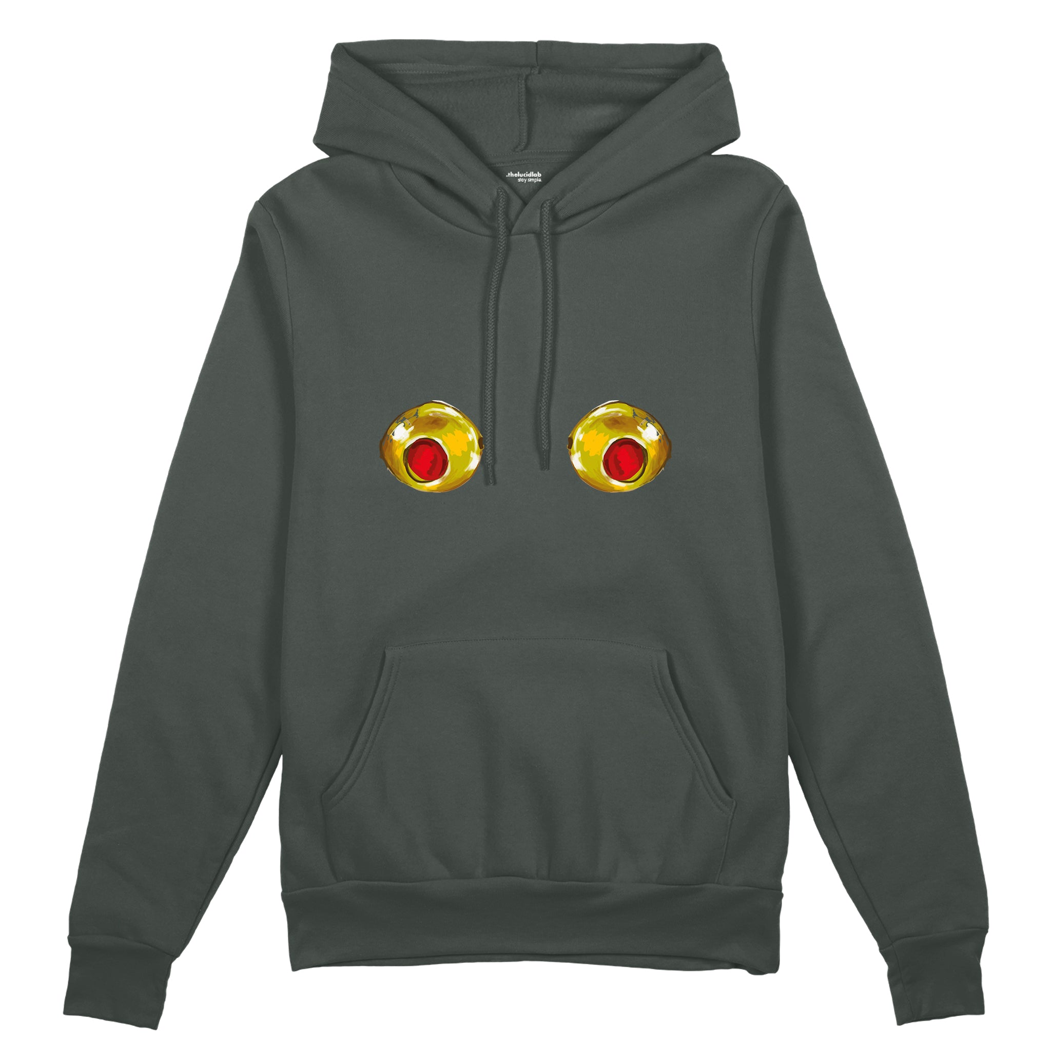 Nipples Oversize Hoodie - Antrasit - ön görünüm