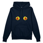 Nipples Oversize Hoodie - Lacivert - ön görünüm