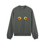 Nipples Oversize Sweatshirt - Antrasit - ön görünüm