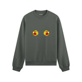 Nipples Oversize Sweatshirt - Antrasit - ön görünüm