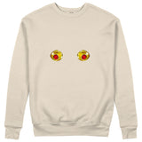 Nipples Sweatshirt - Krem - ön görünüm