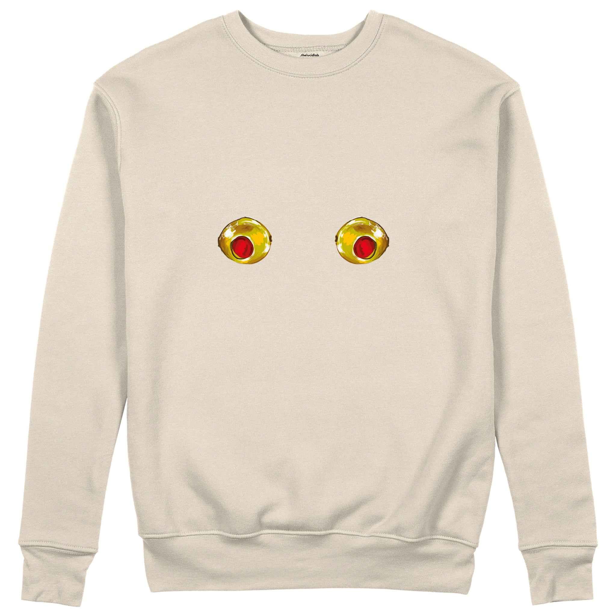 Nipples Sweatshirt - Krem - ön görünüm
