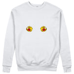 Nipples Sweatshirt - Beyaz - ön görünüm