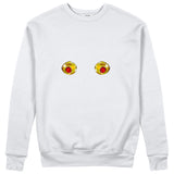 Nipples Sweatshirt - Beyaz - ön görünüm