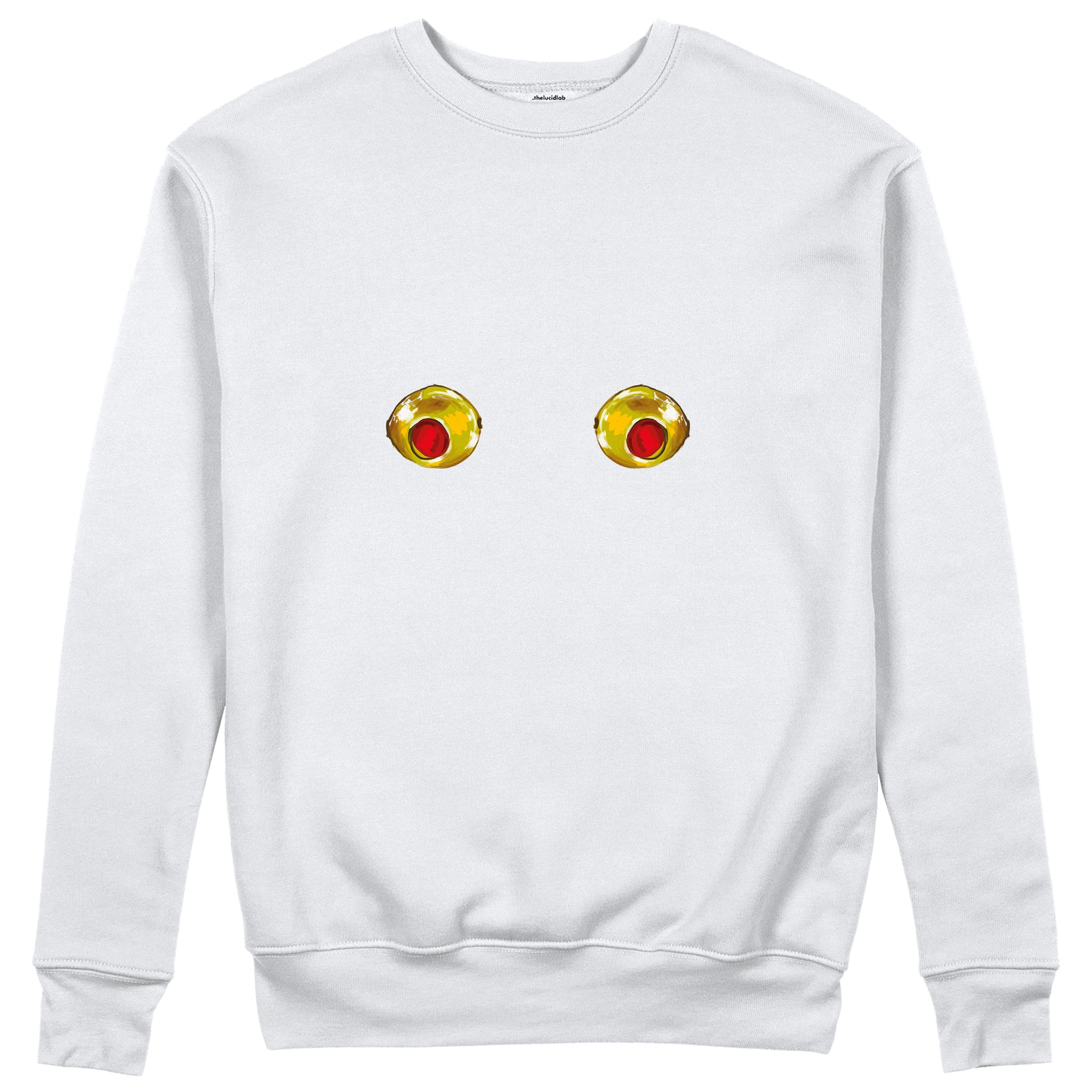 Nipples Sweatshirt - Beyaz - ön görünüm