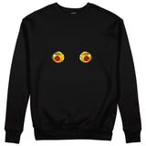 Nipples Sweatshirt - Siyah - ön görünüm