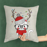 Christmas Cats Double-Sided Throw Pillow Cover Set