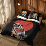 The Pug & Kanagawa Cat Çift Taraflı Nevresim Takımı; çift kişilik AB-01 native görünüm