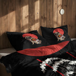 The Pug & Perspektif Kanagawa Çift Taraflı Nevresim Takımı; çift kişilik BA-03 native görünüm