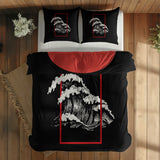 The Pug & Perspektif Kanagawa Çift Taraflı Nevresim Takımı; çift kişilik BB-02 native görünüm
