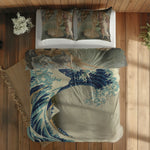 The Birth of Venus & The Great Wave of Kanagawa Çift Taraflı Nevresim Takımı; çift kişilik BA-02 native görünüm