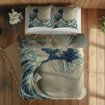 The Birth of Venus & The Great Wave of Kanagawa Çift Taraflı Nevresim Takımı; çift kişilik BB-02 native görünüm