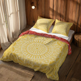 Red / Yellow Bohemian Mandala Double-Sided Duvet Cover Set