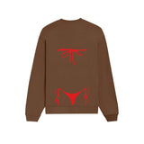 Red Bikini Oversize Sweatshirt
