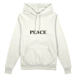 PEACE Oversize Hoodie – Beyaz – ön görünüm