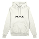 PEACE Oversize Hoodie – Beyaz – ön görünüm