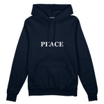 PEACE Oversize Hoodie – Lacivert – ön görünüm