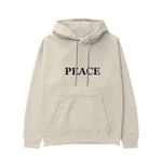 PEACE Regular Hoodie – Krem – ön görünüm