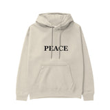 PEACE Regular Hoodie – Krem – ön görünüm