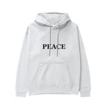 PEACE Regular Hoodie – Beyaz – ön görünüm
