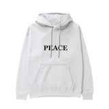 PEACE Regular Hoodie – Beyaz – ön görünüm