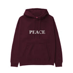 PEACE Regular Hoodie – Bordo – ön görünüm