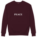 PEACE Regular Sweatshirt – Bordo – ön görünüm