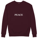 PEACE Regular Sweatshirt – Bordo – ön görünüm