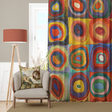 Color Study, Squares with Concentric Circles Perde