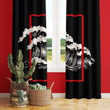 Perspective Kanagawa Wave Background Curtain