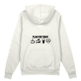 Plan for Today Oversize Hoodie – Beyaz – arka görünüm