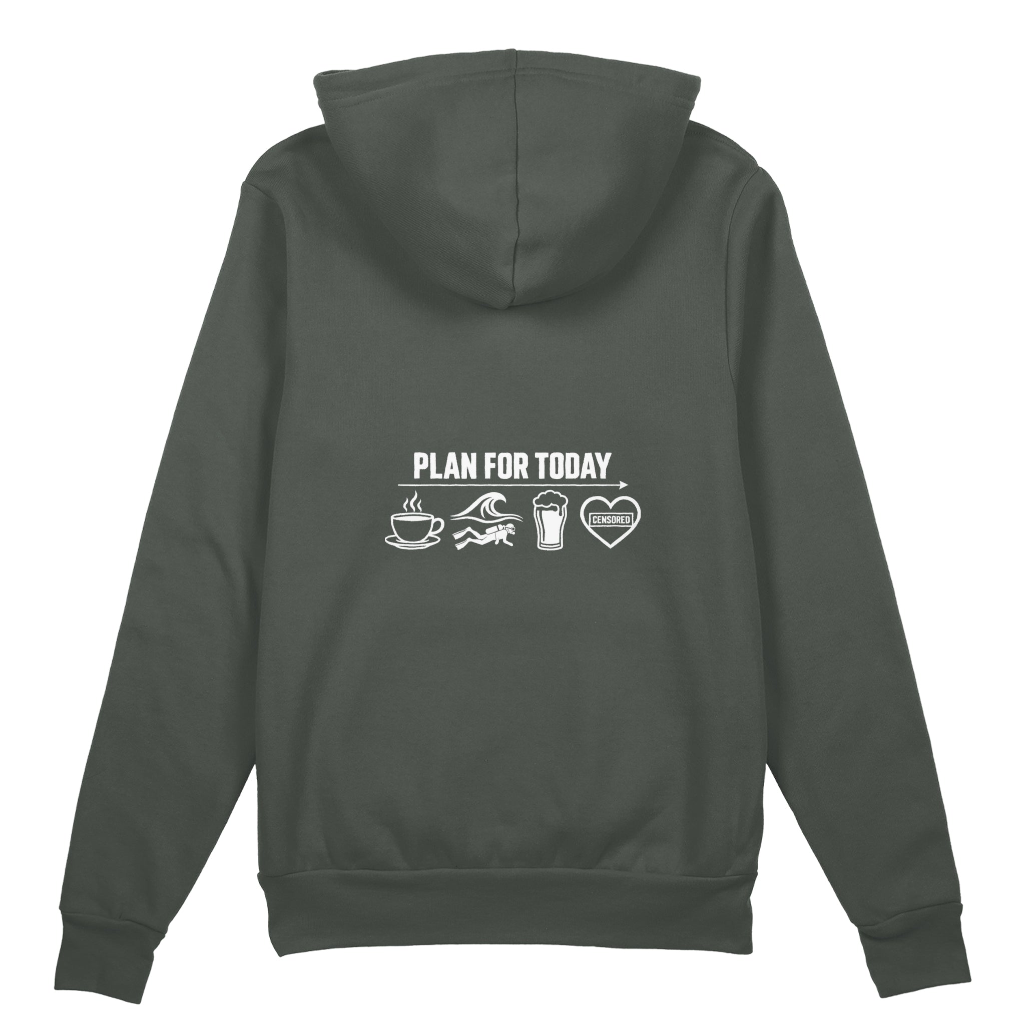 Plan for Today Oversize Hoodie – Antrasit – arka görünüm