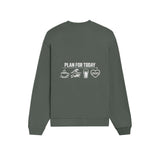 Plan for Today Oversize Sweatshirt – Antrasit – arka görünüm