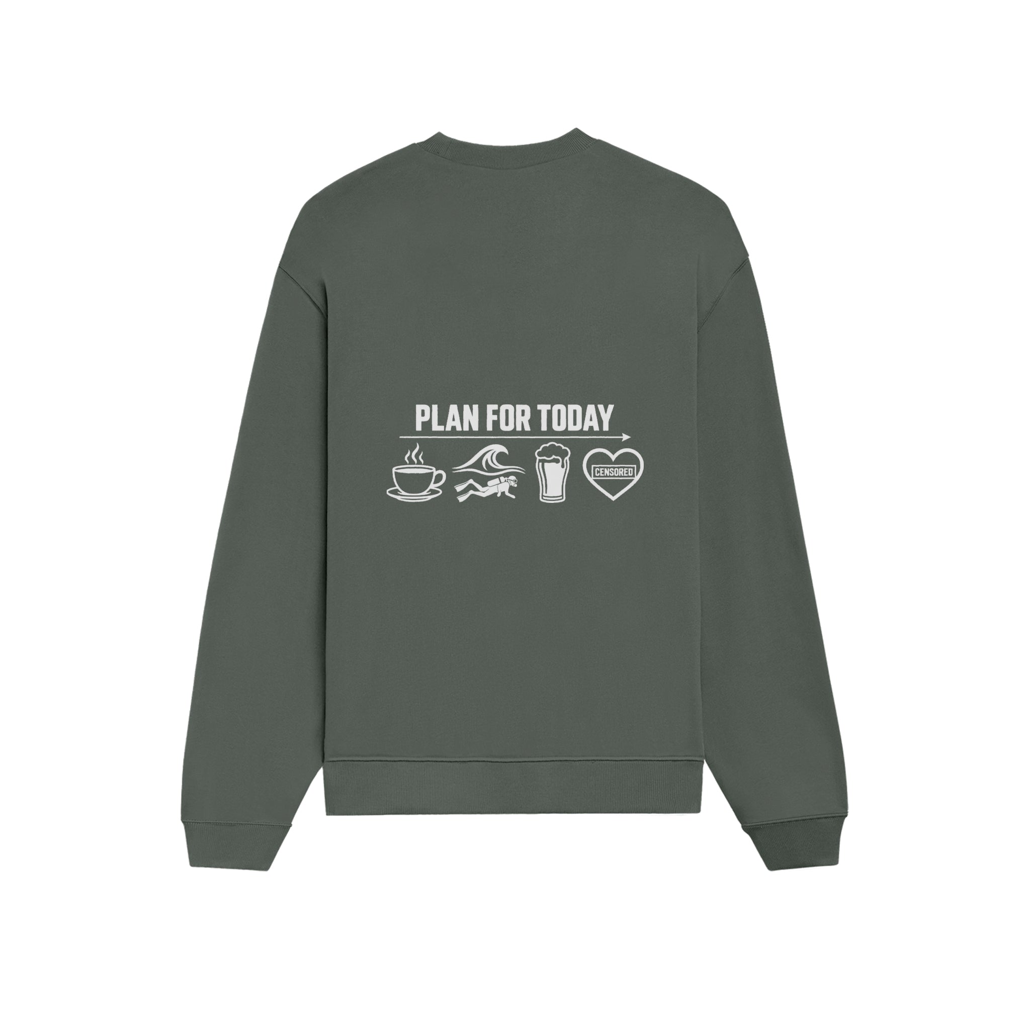 Plan for Today Oversize Sweatshirt – Antrasit – arka görünüm