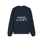 Plan for Today Oversize Sweatshirt – Lacivert – arka görünüm