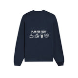 Plan for Today Oversize Sweatshirt – Lacivert – arka görünüm