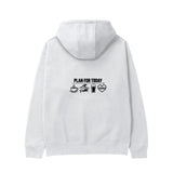 Plan for Today Hoodie – Beyaz – arka görünüm