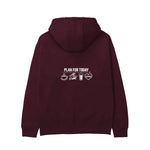 Plan for Today Hoodie – Bordo – arka görünüm