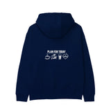 Plan for Today Hoodie – Lacivert – arka görünüm