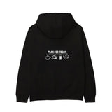 Plan for Today Hoodie – Siyah – arka görünüm
